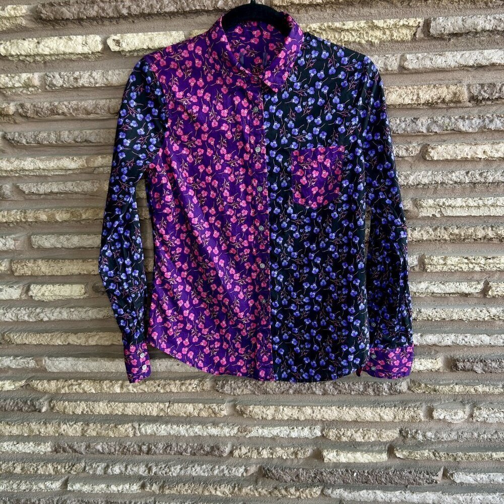 J. Crew Perfect Shirt Slim in Liberty Floral Mixed Print Size XS S - Picture 7 of 8